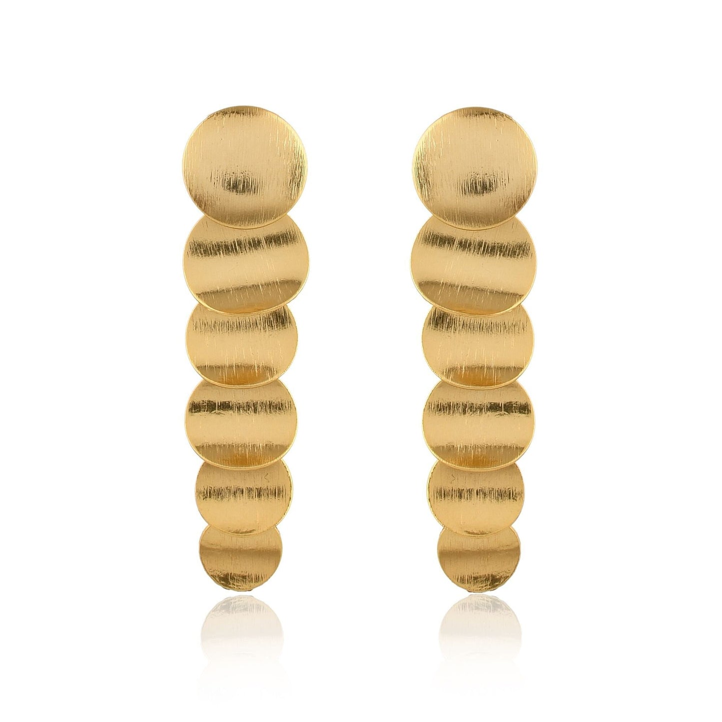 Unique Earrings,Gold plated Earring/Handmade Earring/Long Dangle Earring/Everyday Earring/Signet Earring/Simple Earring/Women Earring/Gift