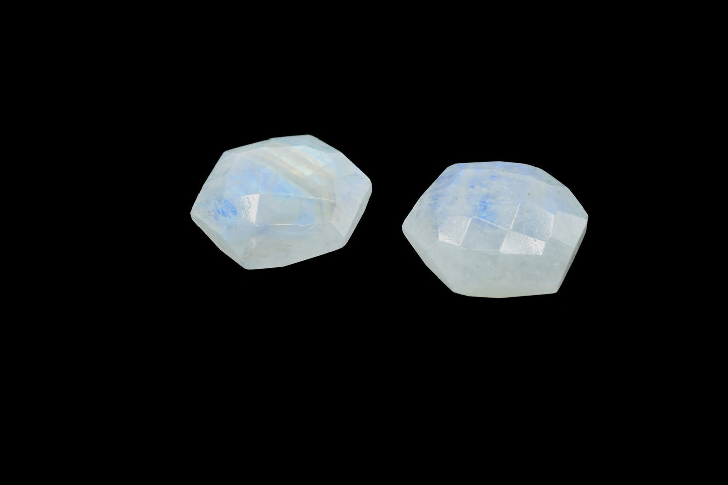 Rainbow Moonstone 15mm Hexagon Faceted Beads,15mm Hexagon Briolettes,Moonstone Briolettes,Jewelry Making Gemstone,Moonstone Faceted Beads