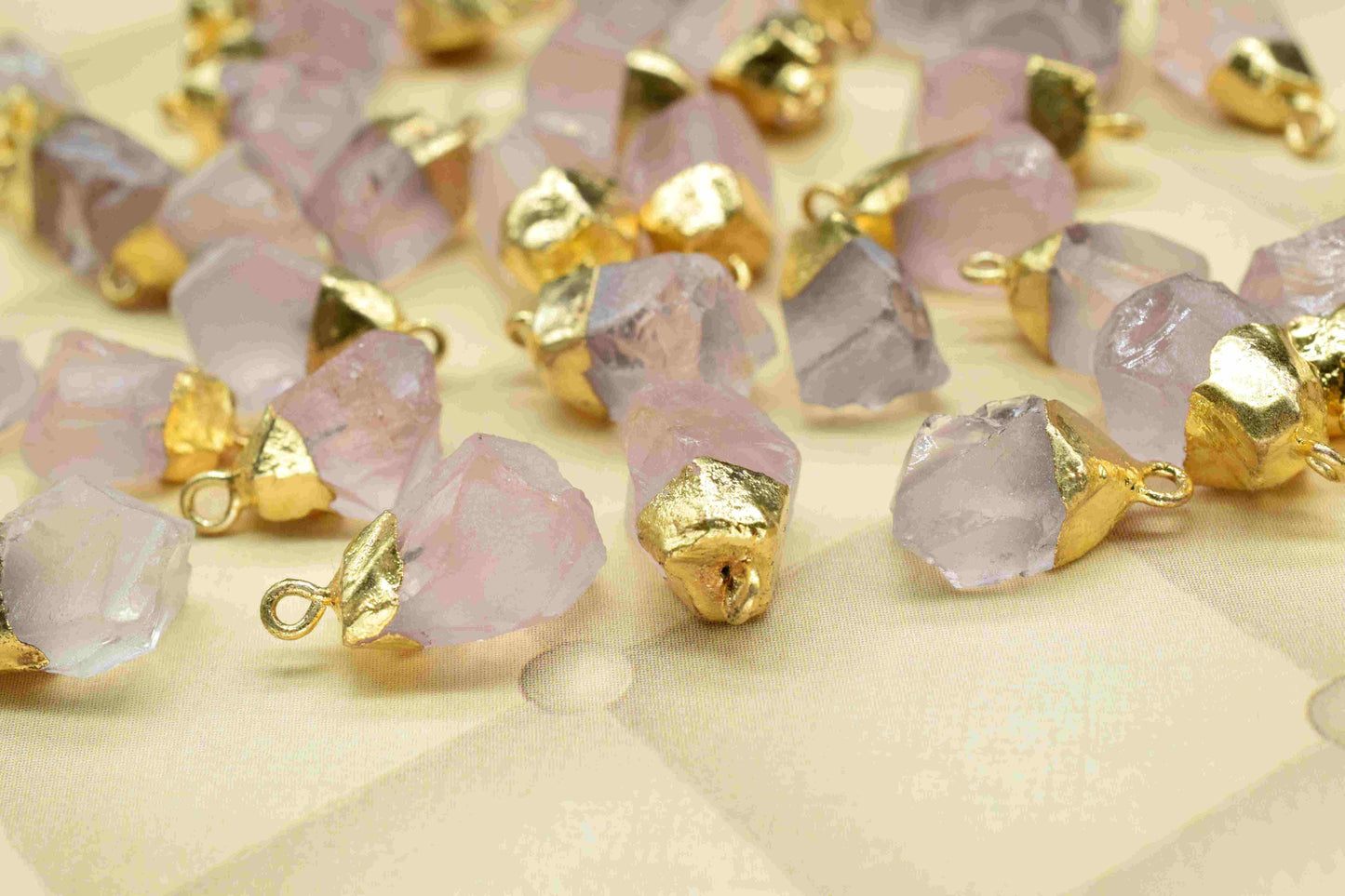 Rough Gemstone Pendant,Raw Rose Quartz Necklace,Birthstone Charm,Freeform Gemstone Pendant,Rough Gemstone Jewelry,Natural Stone Pendant,Gift