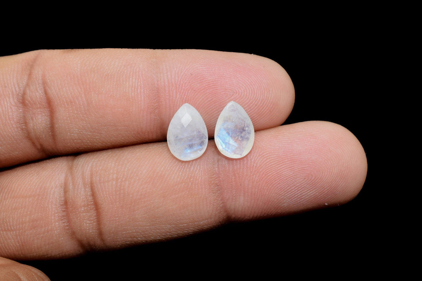 Moonstone Faceted 7x10mm Pear Shape Beads,Rainbow Moonstone Pear Shape Briolettes,Moonstone Teardrop,Pear Shape Briolettes,Moonstone Beads