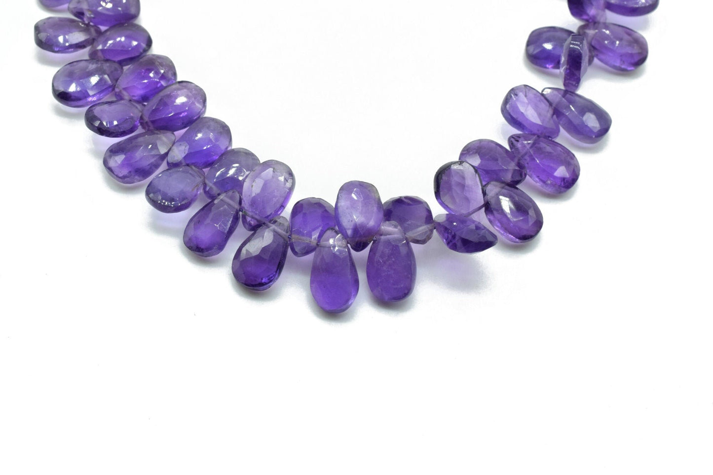 Amethyst Teardrop Briolettes,Amethyst faceted Briolettes,Super Finest Quality briolettes,Purple Teardrop briolettes strand,Amethyst beads