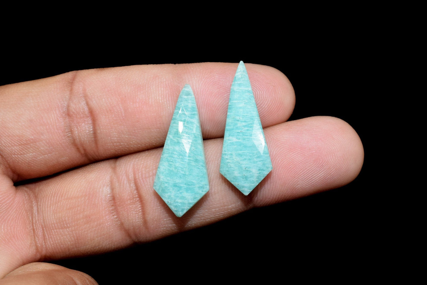 Amazonite Faceted Long Pear Shape Briolette Beads,Amazonite 12x27mm Teardrop Briolettes,Amazonite Pear,Amazonite Briolettes,Craft Supplies