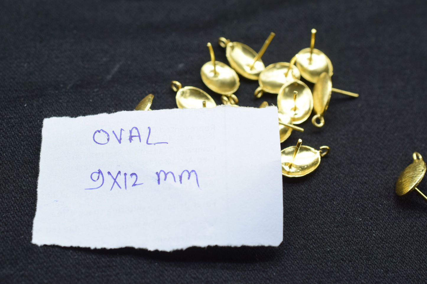 Gold plated Brass Earring post Studs,9x12mm Oval shape Earring Charms connector,Brass Earring Charms For Jewelry Making,Jewelry Supplies,