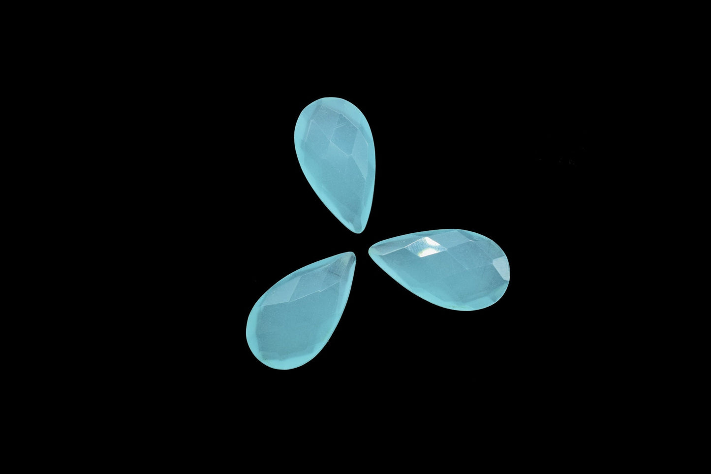 Aqua Chalcedony Faceted Pear Shape Briolettes,10x18mm Pear Shape Beads,Aqua Chalcedony Briolettes,Faceted Pear Beads,Aqua Jewelry Beads,