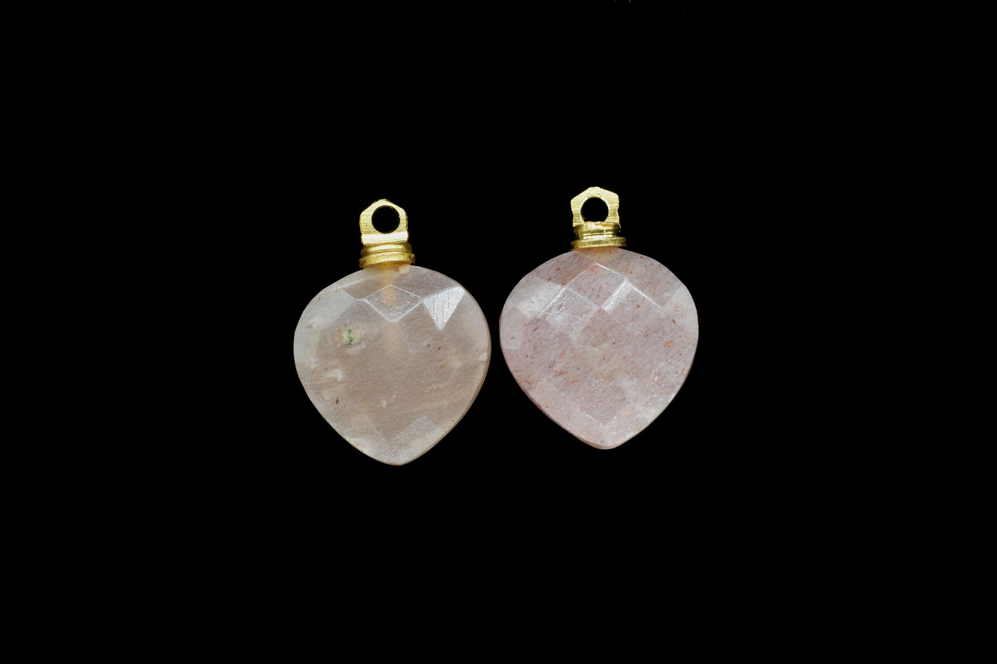 Gemstone Faceted Pendants,Heart Beads Connector,Briolettes Beads Pendant Jewelry,Heart Shape Drill Pendant Charm,Single Bail Pendants,Gift