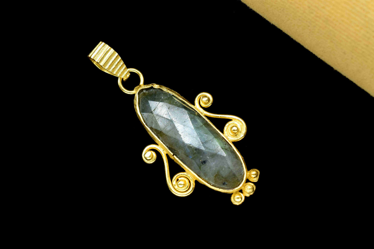 Labradorite Gemstone Pendant, Labradorite 10x30mm Oval Shape Pendant,Labradorite Gemstone Pendant,Oval shape Labradorite Necklace, Jewellery