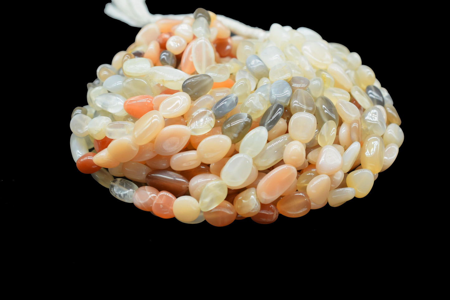 Natural Gemstone Nuggets Beads/Smooth Beads/Jewelry Making Craft/Multi Moonstone Nuggets Beads/Handmade Jewelry/Jewelry Component/B'day Gift