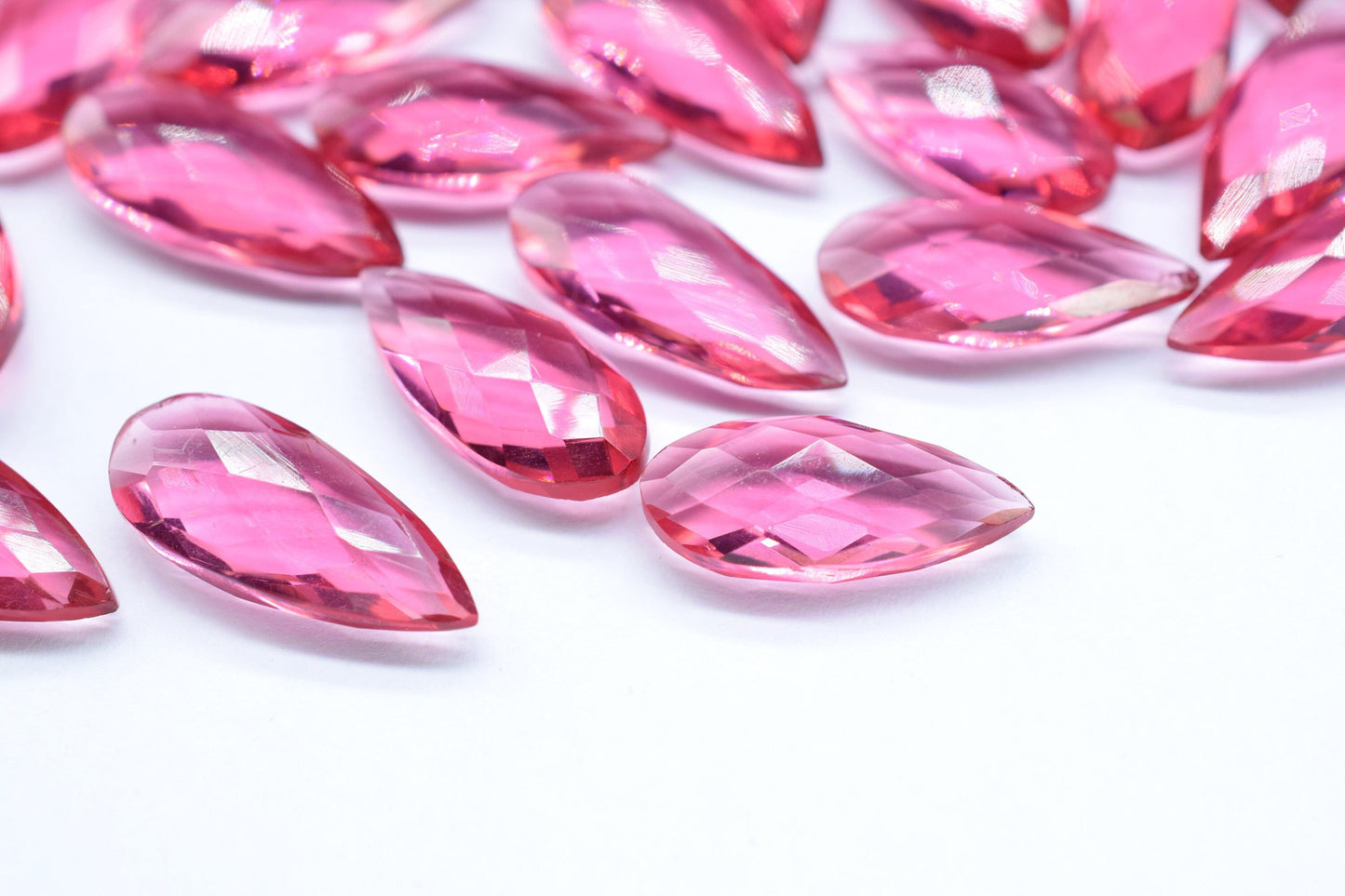 Pink Tourmaline 8X20mm Faceted Teardrop Beads,Tourmaline Faceted  Briolettes,Tourmaline Faceted Beads,jewelry making Bead,Pink Gemstone Bead