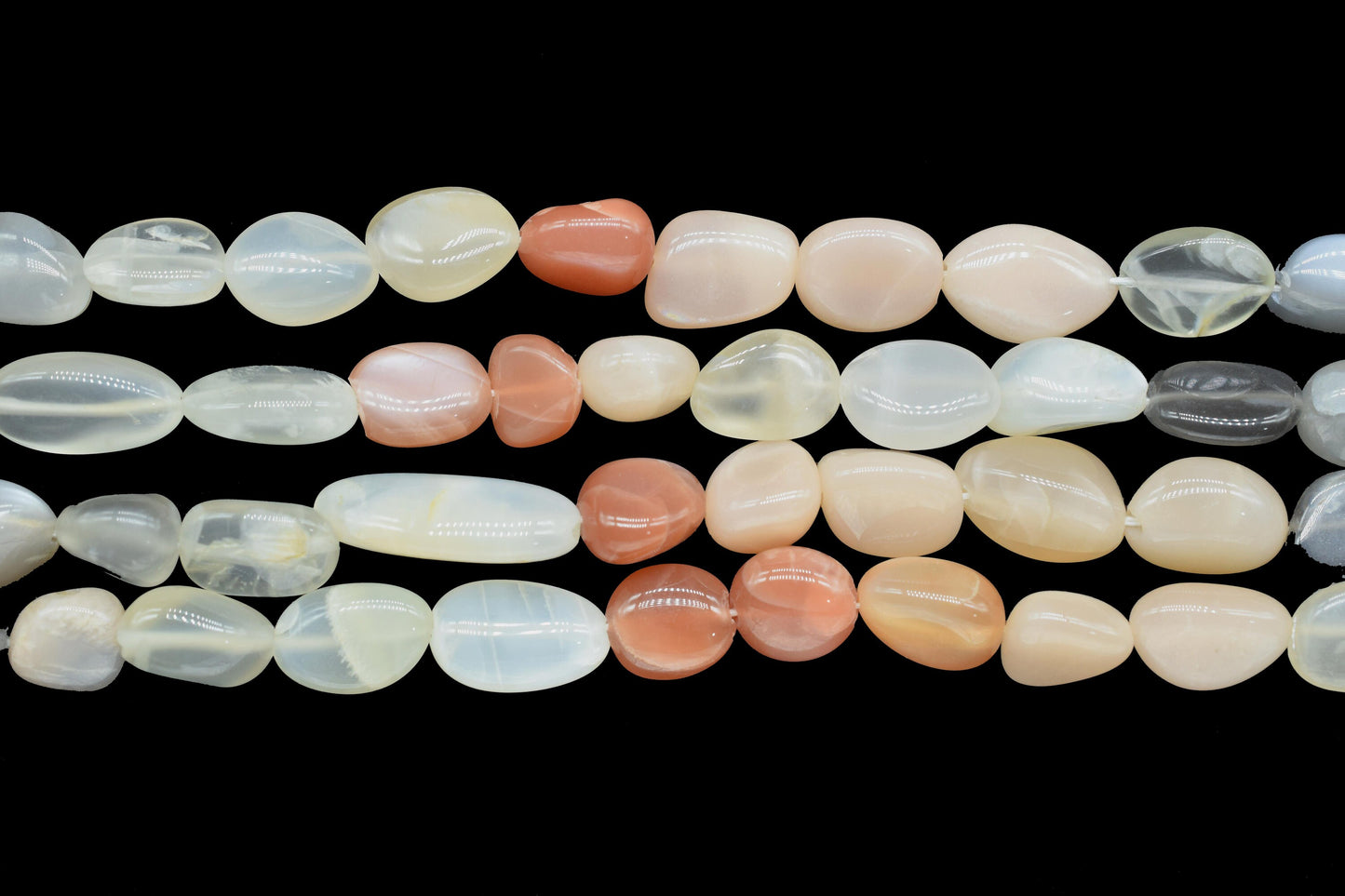 Natural Gemstone Nuggets Beads/Smooth Beads/Jewelry Making Craft/Multi Moonstone Nuggets Beads/Handmade Jewelry/Jewelry Component/B'day Gift