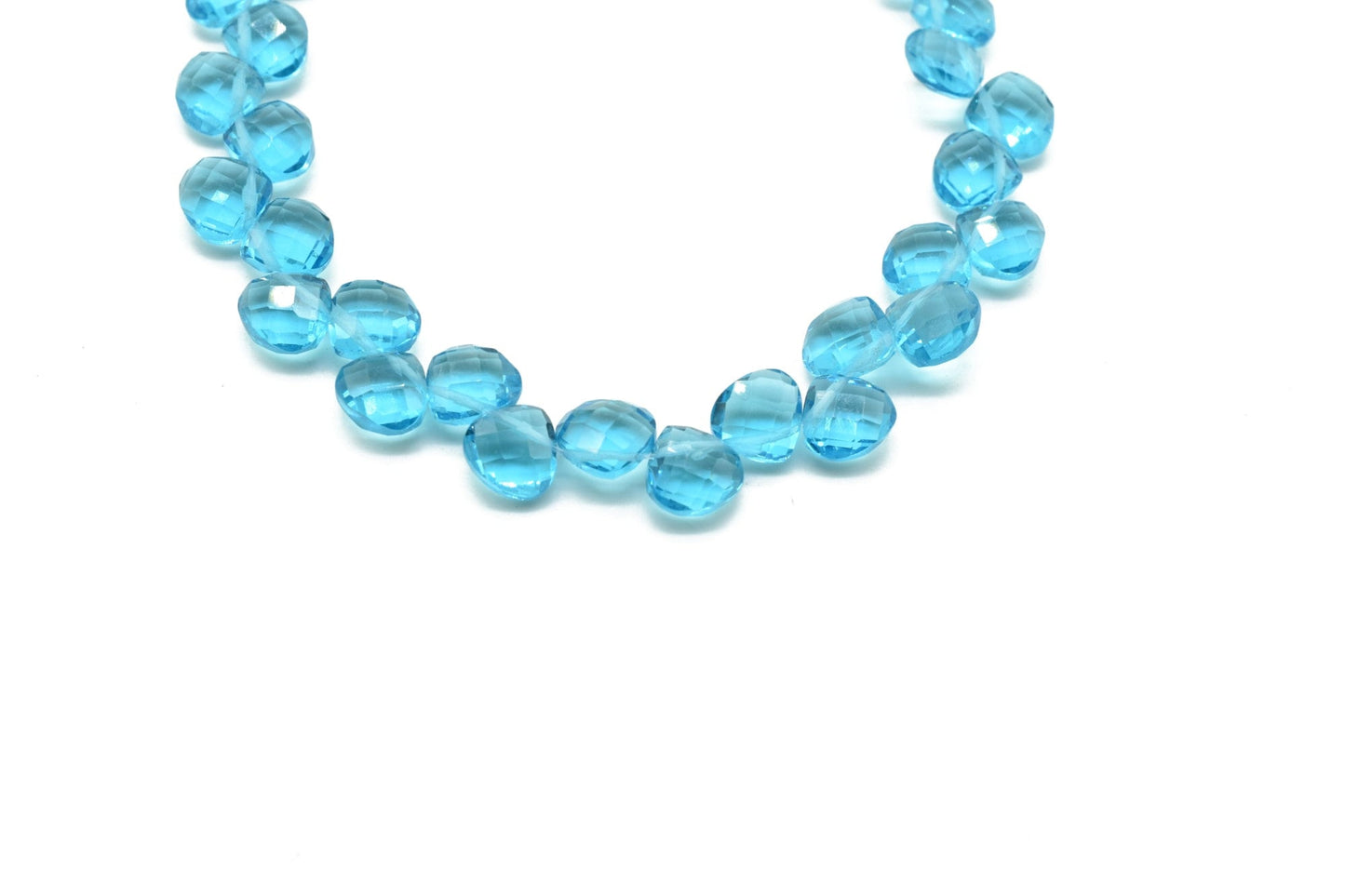 London Blue topaz Heart shape 6mm Briolettes,Jewelry making supplies,craft supplies,Blue topaz faceted briolettes beads strands,topaz beads