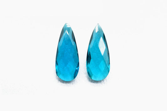 Neon Apatite Quartz Faceted Pear Shape Briolettes,8x20mm Teardrop Beads,Apatite Briolettes,AAA Quality,Quartz Jewelry Beads,Apatite Beads