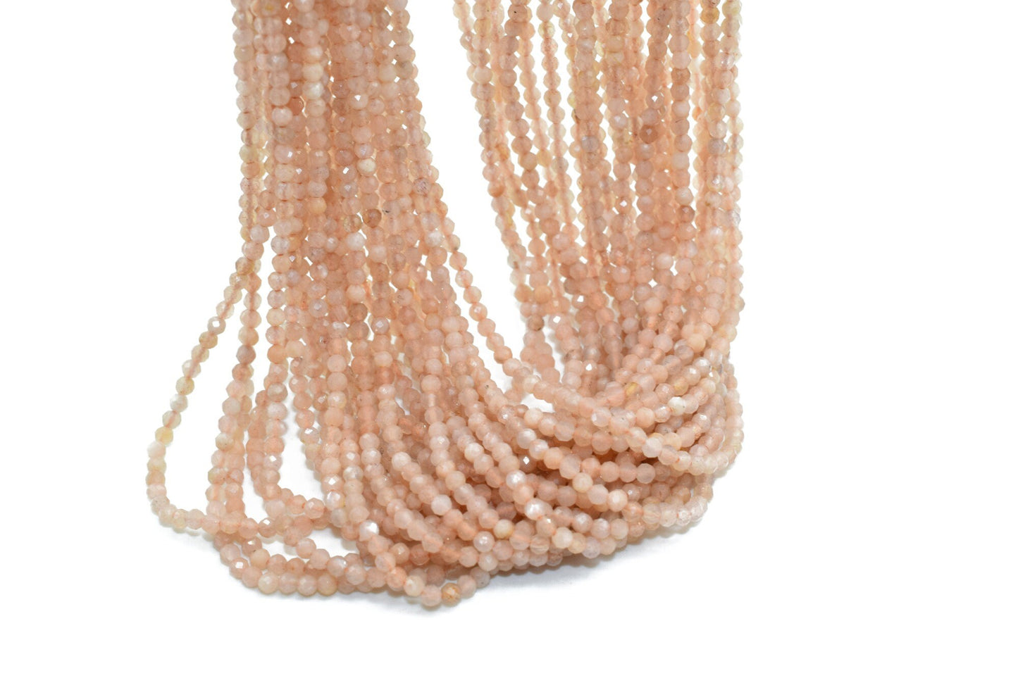 Peach Moonstone Rondelle beads,Jewelry making supplies,moonstone Bead Strand,Fine Bead Strand,Faceted beads,micro beads strand,AAA bead,13''
