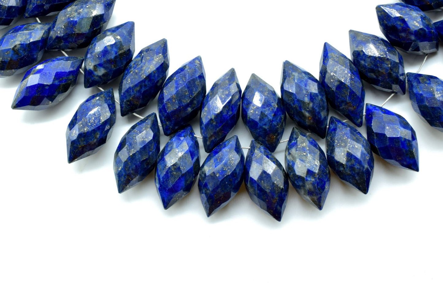 Lapis Lazuli Dew Drops faceted beads,8x16mm Dew Drops briolettes,Foxtail Briolettes,Fancy Cut Dew Drop beads,Lapis Lazuli briolettes,Beads