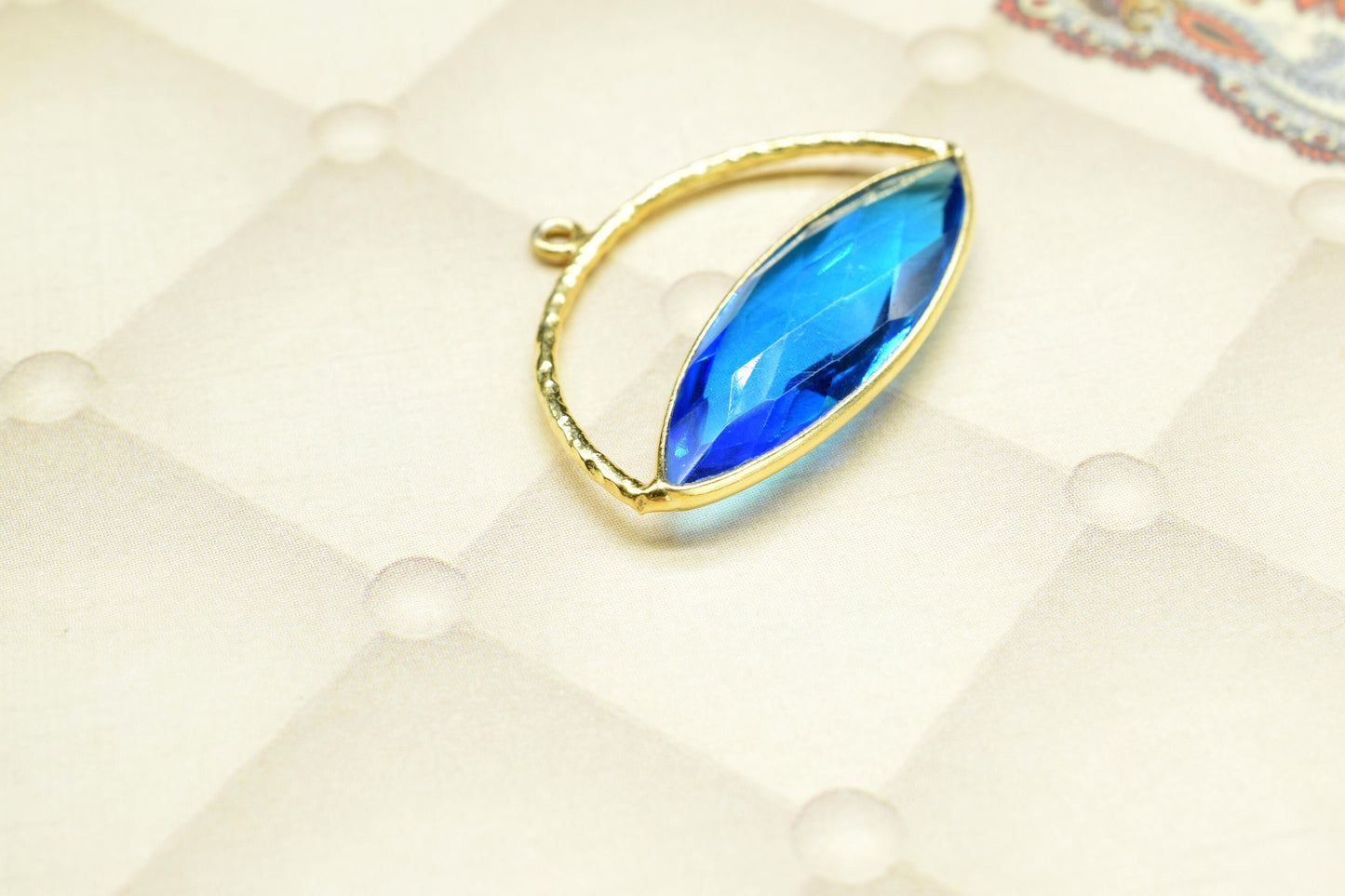 Blue Topaz Gemstone Component ,Gemstone Connector Pendant , Jewellery Making Essentials, Single Loop Pendant , DIY Jewelry Making SupplyEtsy
