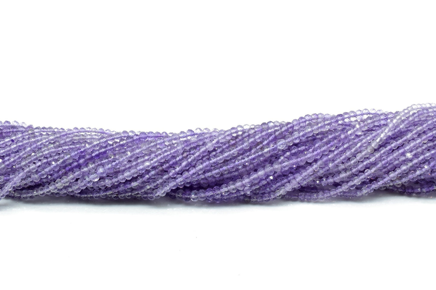 Amethyst Faceted Rondelle Beads,Natural Semi Precious Gemstone Beads,Jewelry Making supply,3mm Rondelle Beads,Amethyst Beads,purple beads