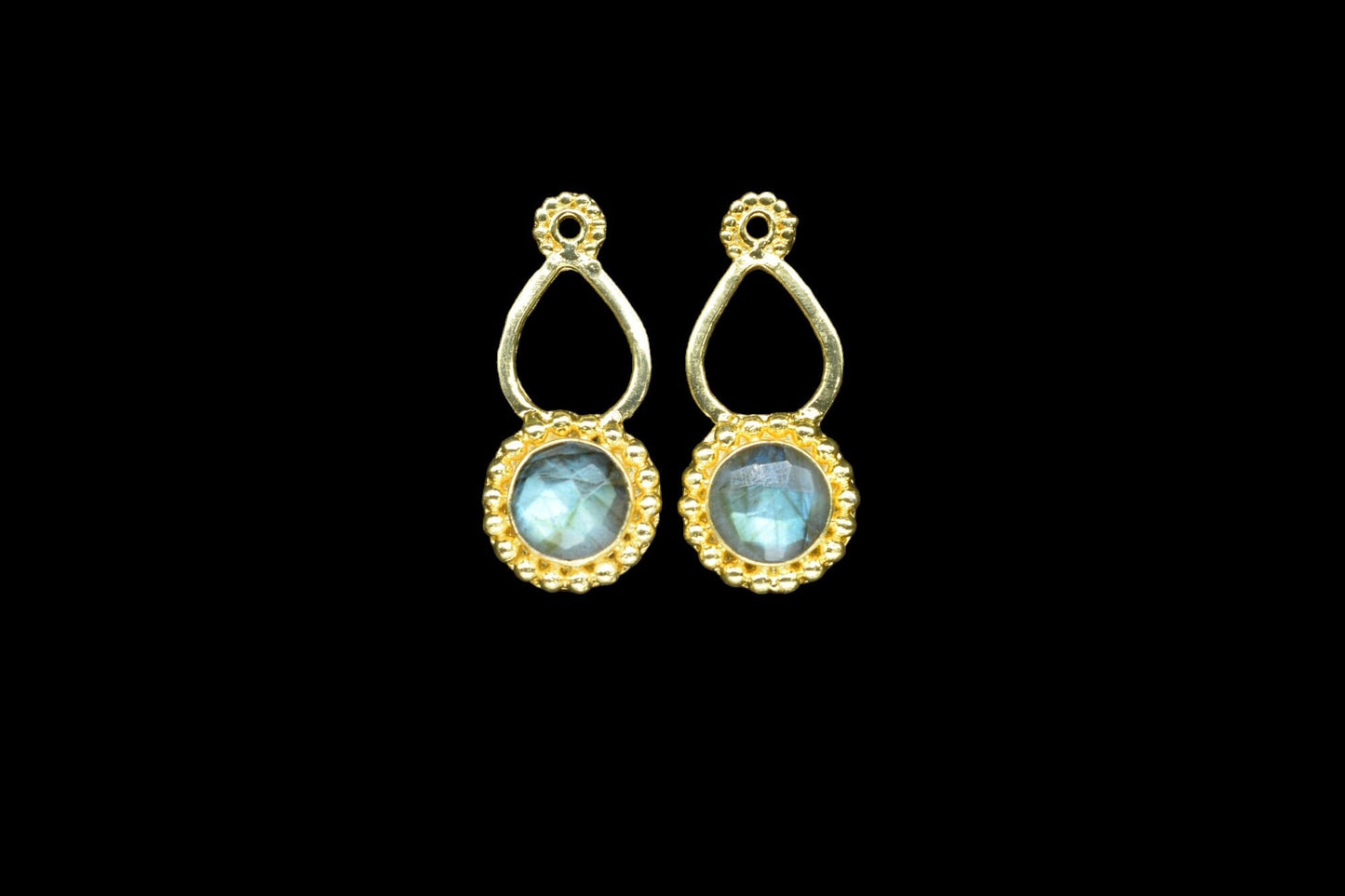 Labradorite Designer Pendant/Jewelry making Stone/Labradorite Pendant Charm/Handmade Jewelry Component/Round Shape Stone/Connector/Gift