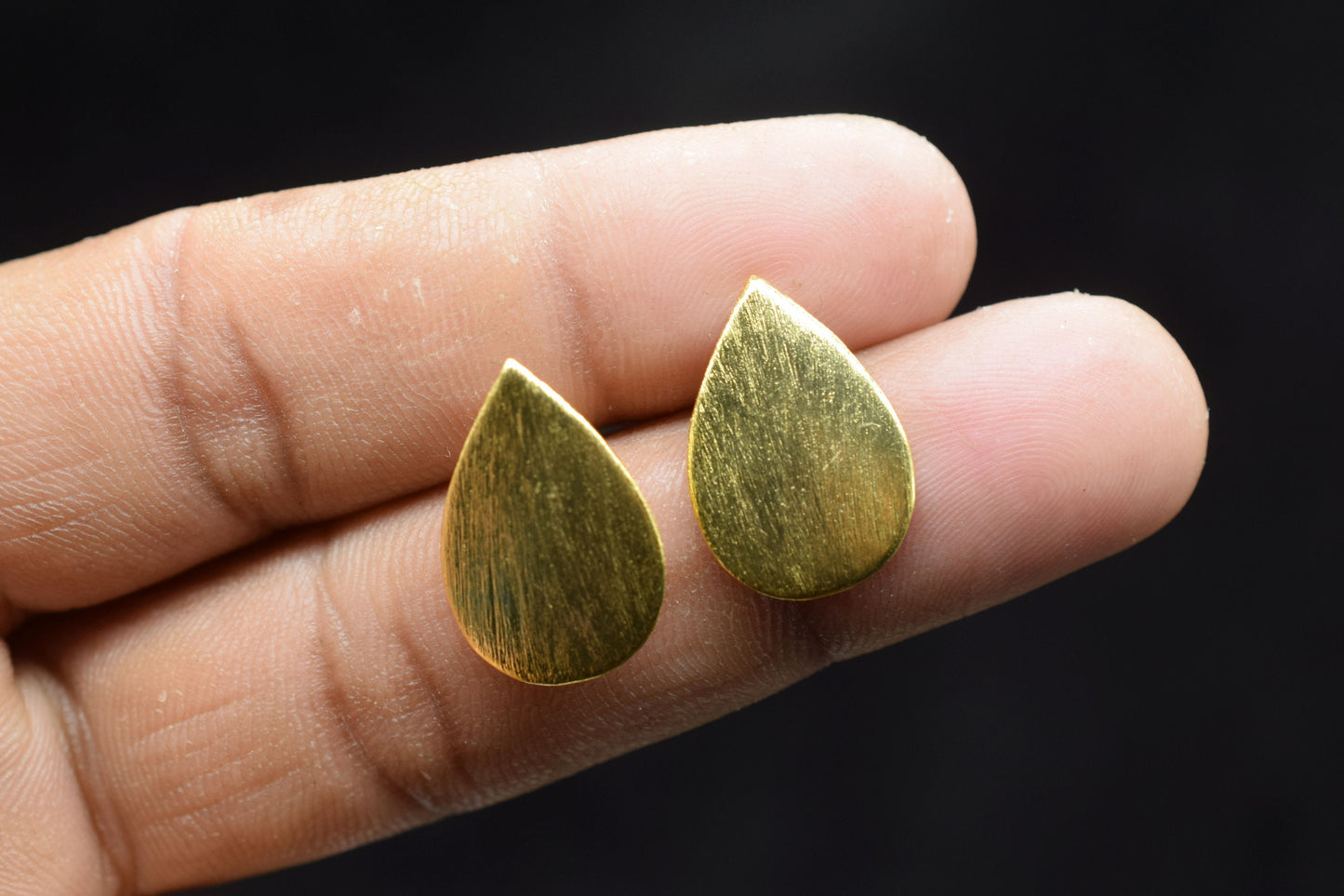 Brass Earring post connector,Teardrop Brass Earring charms,Gold Plated Brass Jewellery,Studs Post connector,Brass Earring,Earring connectors