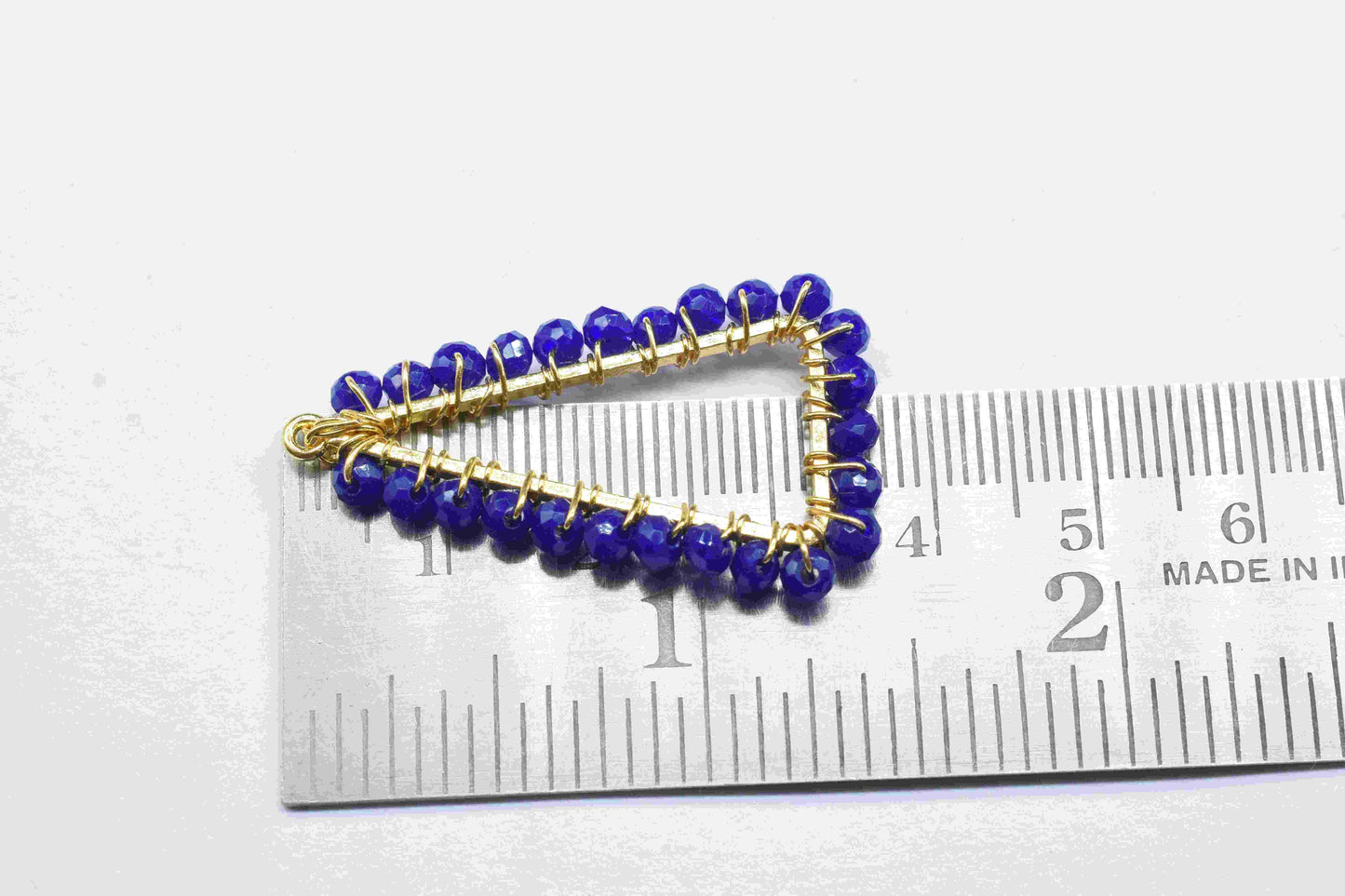 Lapis Lazuli Wire Wrapped Dangle Earring, Gemstone Component,Handmade Connector,Finding Necklace,Component Jewelry,Beaded Earring,Connector,