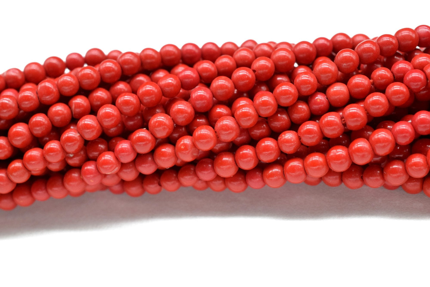 3mm Red Coral Smooth Round Beads,Red coral Beads Strand,Jewelry making beads,gemstone beads strand,red beads strand,red stone beads strand