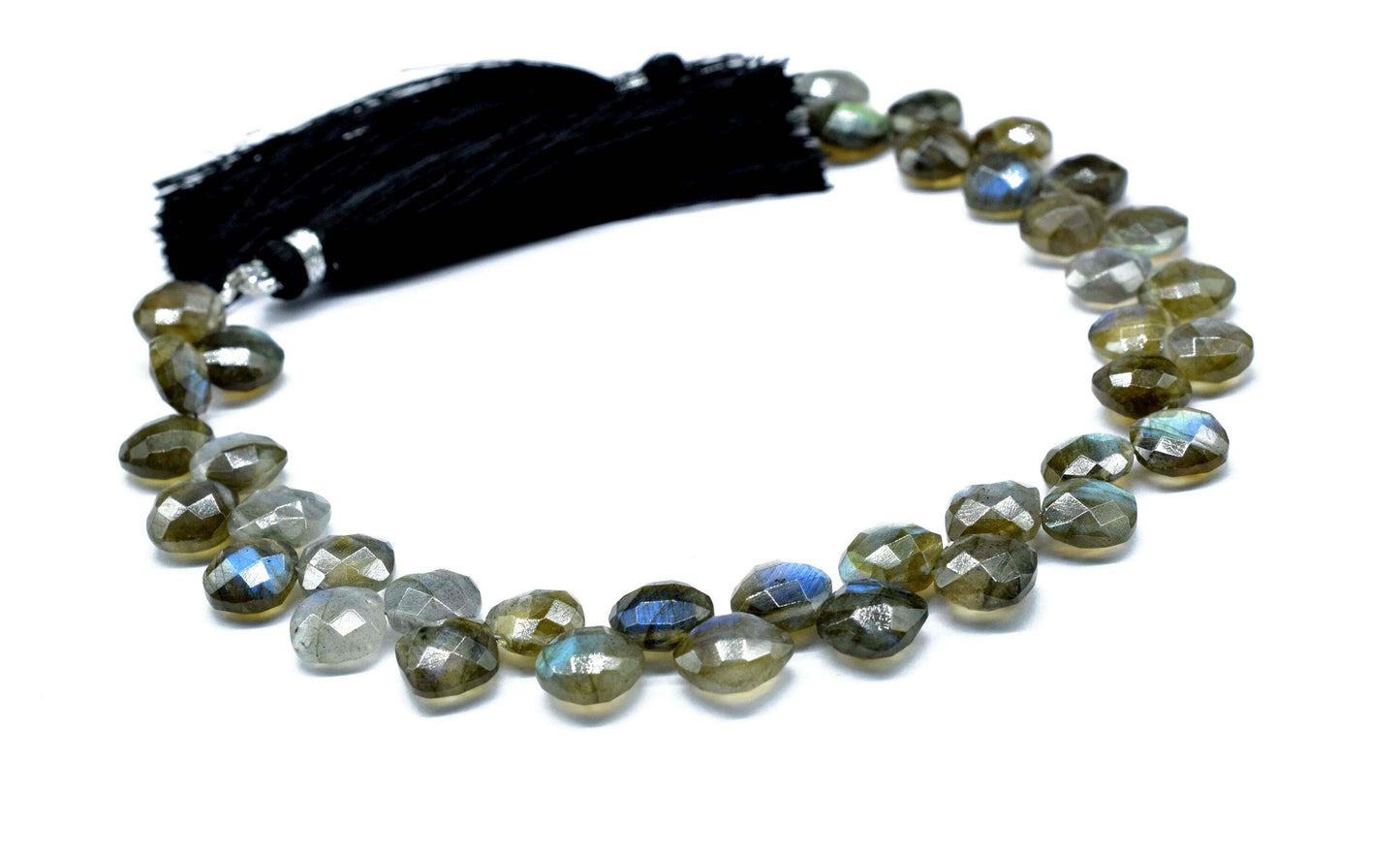 Labradorite Gemstone Faceted 8mm Cushion Shape Briolettes,Flashy Labradorite Beads,Labradorite Faceted Briolette,Gemstone Beads Strands,Gift