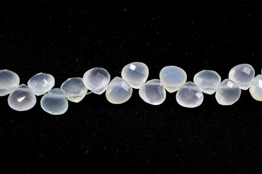 White Moonstone Heart shape 6mm Briolettes,Jewelry making supplies,craft supplies,Moonstone faceted ,Moonstone briolettes beads strands