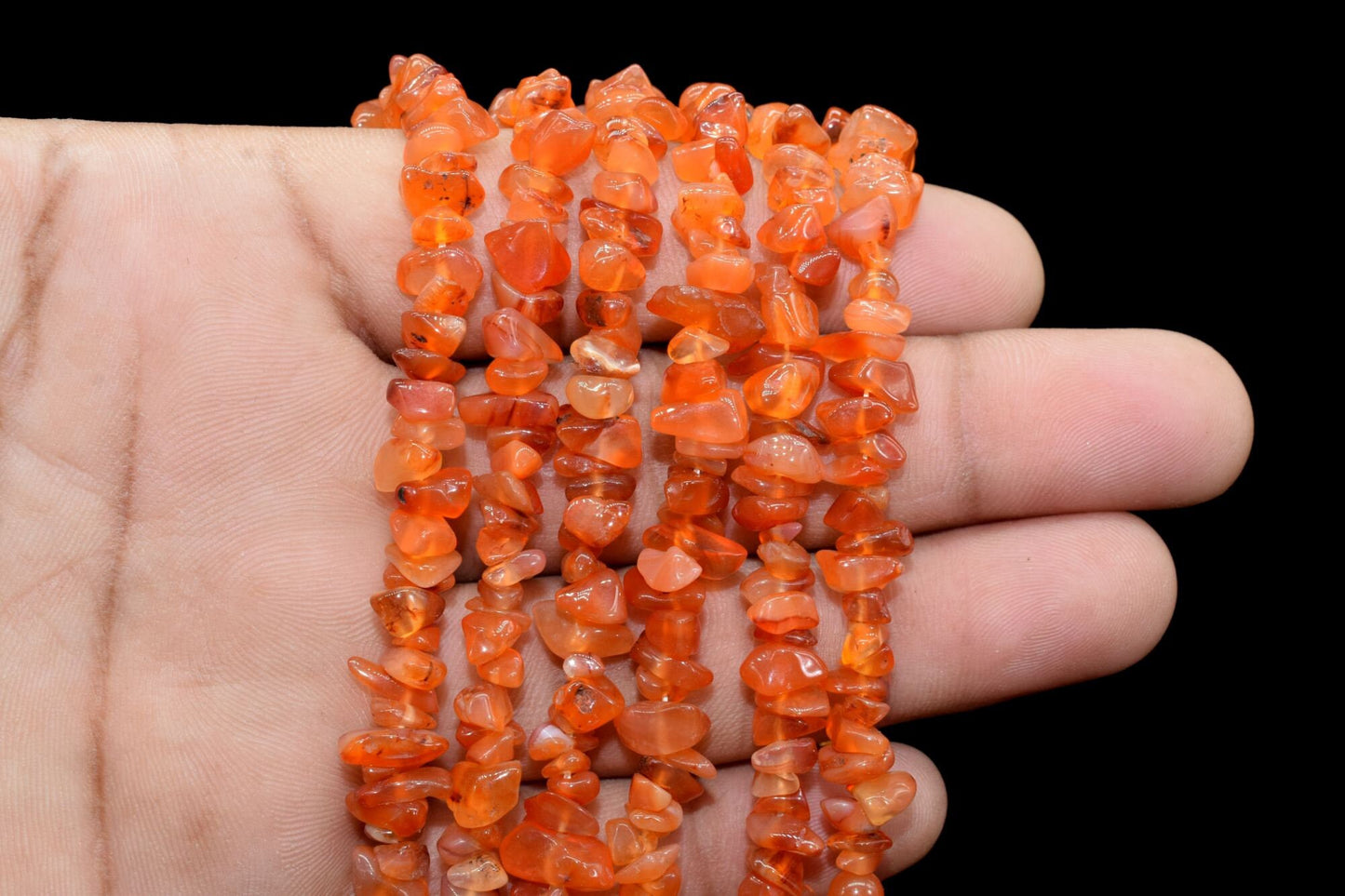 Carnelian Chip Beads Strand,Natural Orange Carnelian Uncut Chips Beads, Jewellery Making Uncut Beads For Jewellery Natural Uncut Chips Beads