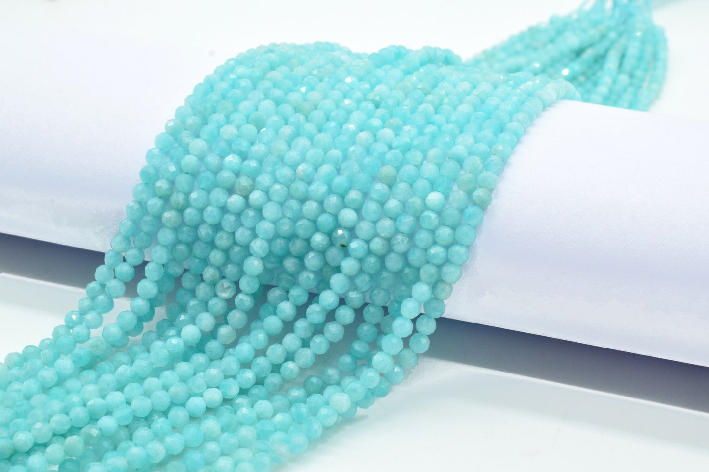 Amazonite Faceted Beads,3mm to 3.5mm Rondelle Beads,13 inche beads Strand,Beads for Jewelry,mint color beads,Jewelry Making bead,AAA Quality