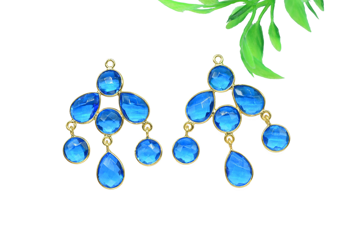 Chandelier Earring Connectors,Handmade Beads Jewelry,Boho Earrings,Components Earring,Findings Bezel Connectors,Station Link,Craft Supplies