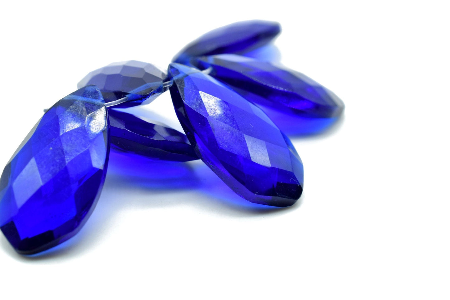 Blue Sapphire 10x20mm Faceted Pear Shape Briolette,Beautiful Faceted Blue Sapphire Pear Briolettes,AAA  briolettes,Matching pairs available