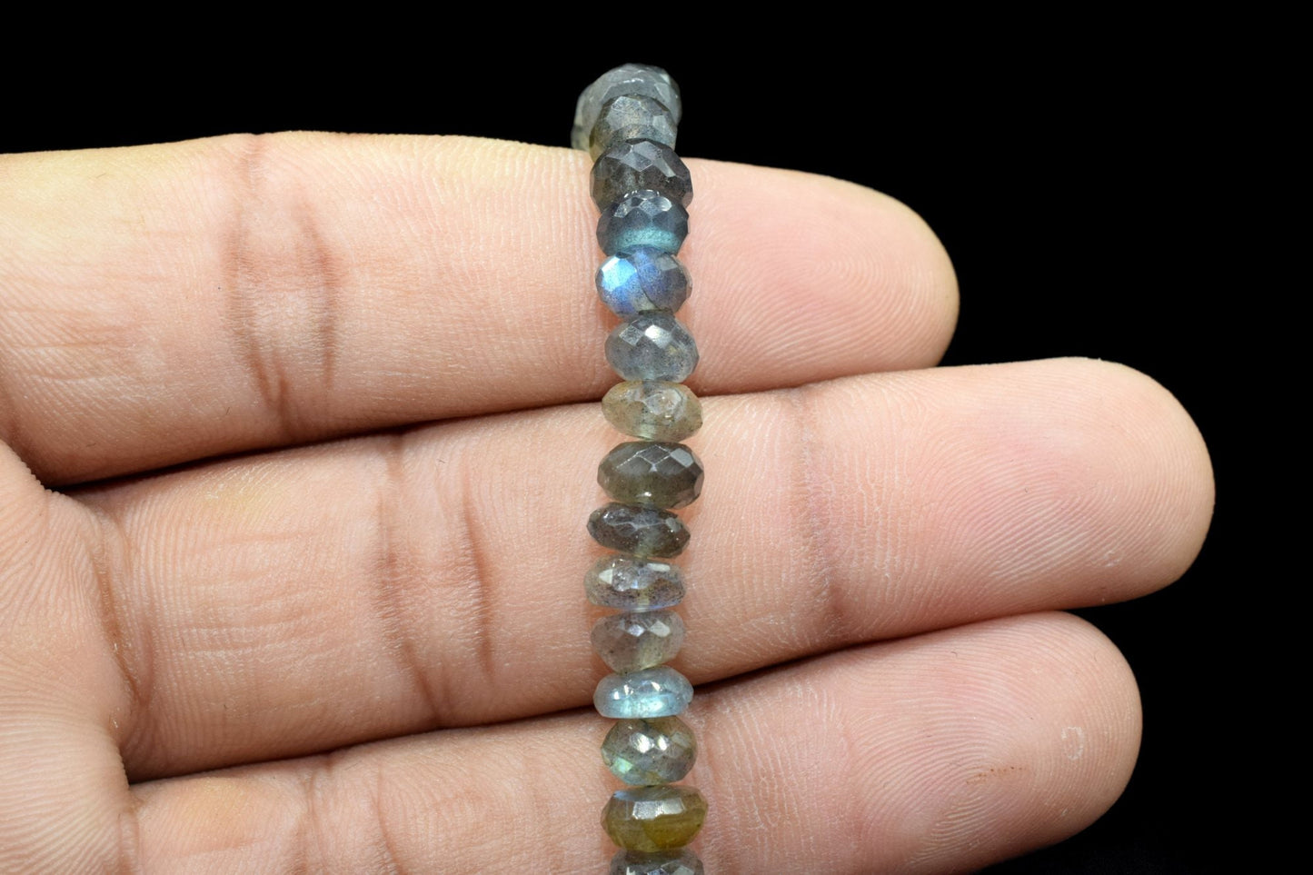 Labradorite 6mm faceted Rondelle Beads,Labradorite beads,Jewelry Making beads Craft,Labradorite Gemstone Bead,Labradorite fine beads,jewelry