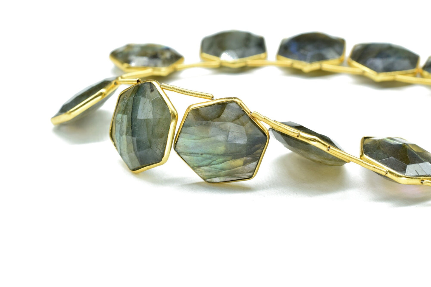 Labradorite 15mm Hexagon Bezel charms,Labradorite side drilled charms,Labradorite bezel,Gemstone Bezel Charm,Labradorite Bezel Jewelry,Gift