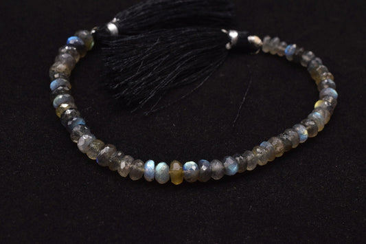 Labradorite 6mm faceted Rondelle Beads,Labradorite beads,Jewelry Making beads Craft,Labradorite Gemstone Bead,Labradorite fine beads,jewelry