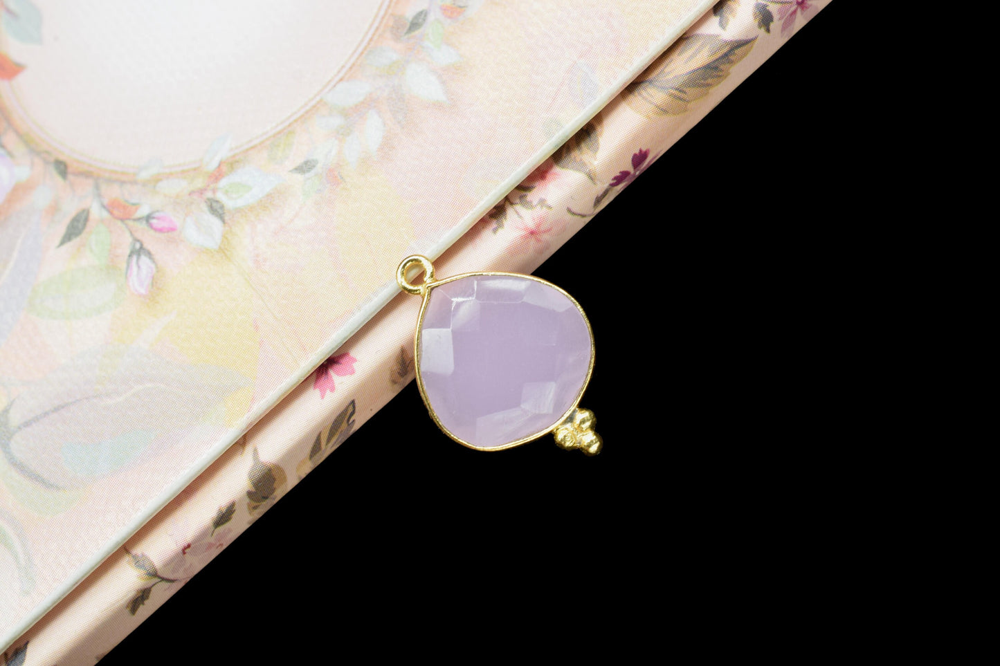 Rose Quartz Checker Board cut Pendant,Rose Quartz Gemstone 14mm Heart shape charm,Gemstone connector,Rose Quartz Pear Pendant Jewelry,Gift