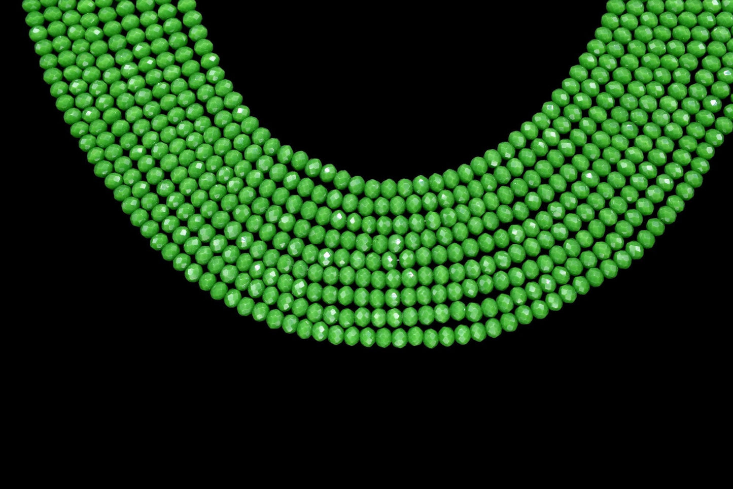 Emerald 3.50mm Faceted Beads,Emerald Jewelry Making beads,Gemstone Wholesale Beads supplier,Emerald Quartz Beads,Emerald Roundel Bead Strand