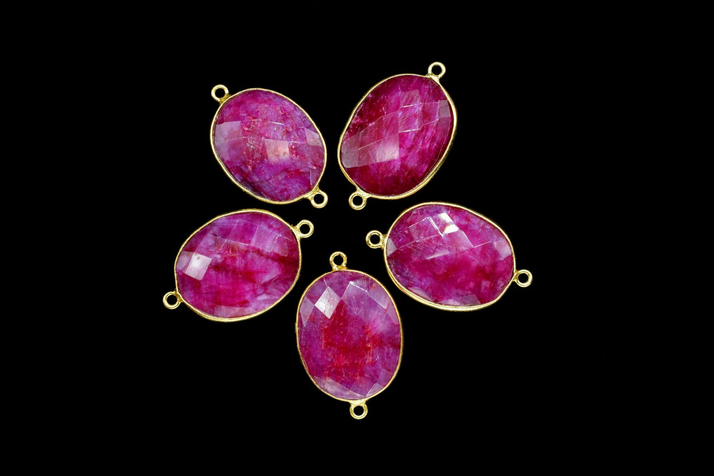 Ruby 16x20mm Bezel,charms,connector,pendant,oval ShapeGold Plated bezel,Beautiful ruby Bezel,Ruby jewelry making charm,GoldFilled bezel,boho