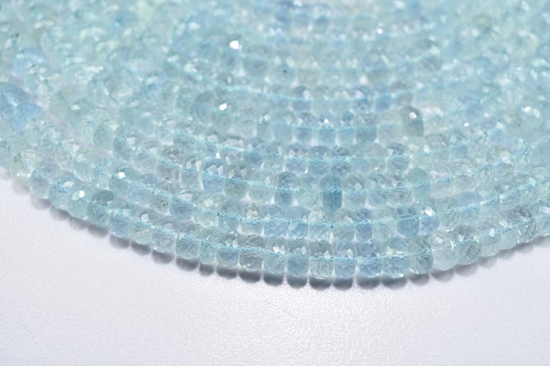Aquamarine Faceted tyre Beads 6mm,Aquamarine Faceted Beads,Wholesale Beads,Rondelle Beads Semiprecious Faceted,Gemstone Beads,semi precious.