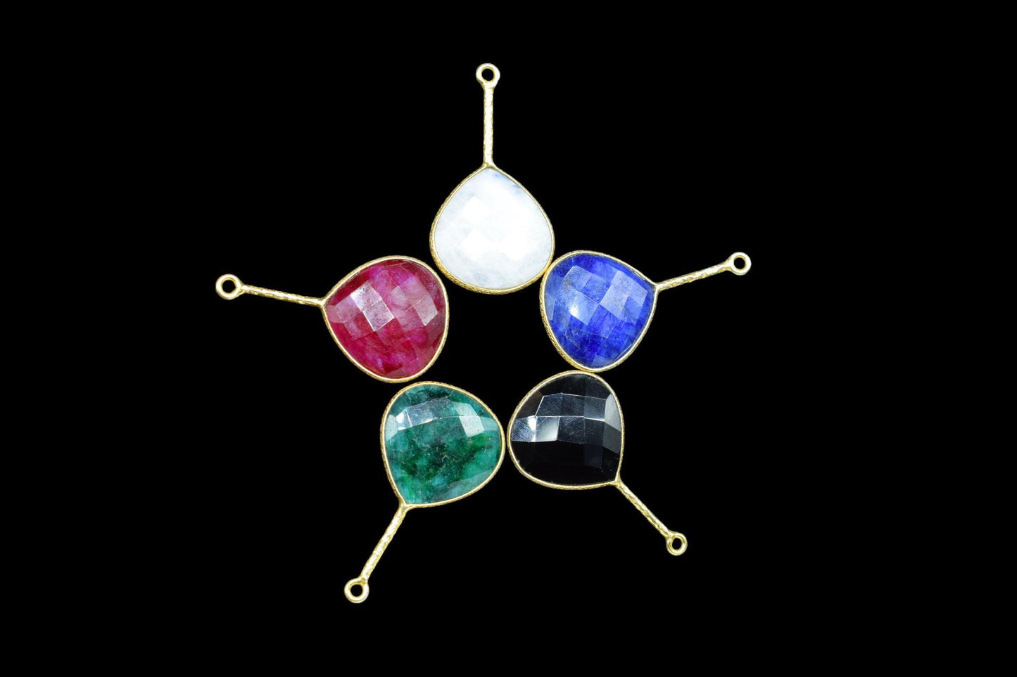 Ruby Pendant/Gemstone Component/Faceted Ruby Single Bail Charm/Necklace Pendant/Heart Shape Charm/Wholesale Supply/Ruby jewelry/B'day Gift