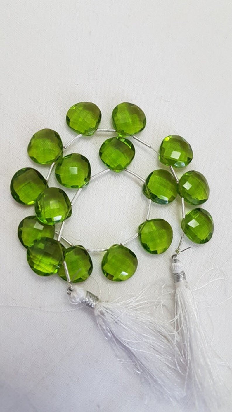 Peridot Teardrop 6mmmm Briolettes,Natural Gemstone Olive Green Peridot,Faceted Teardrop Briolettes,Drop Shape Beads for Peridot Jewelry,gif