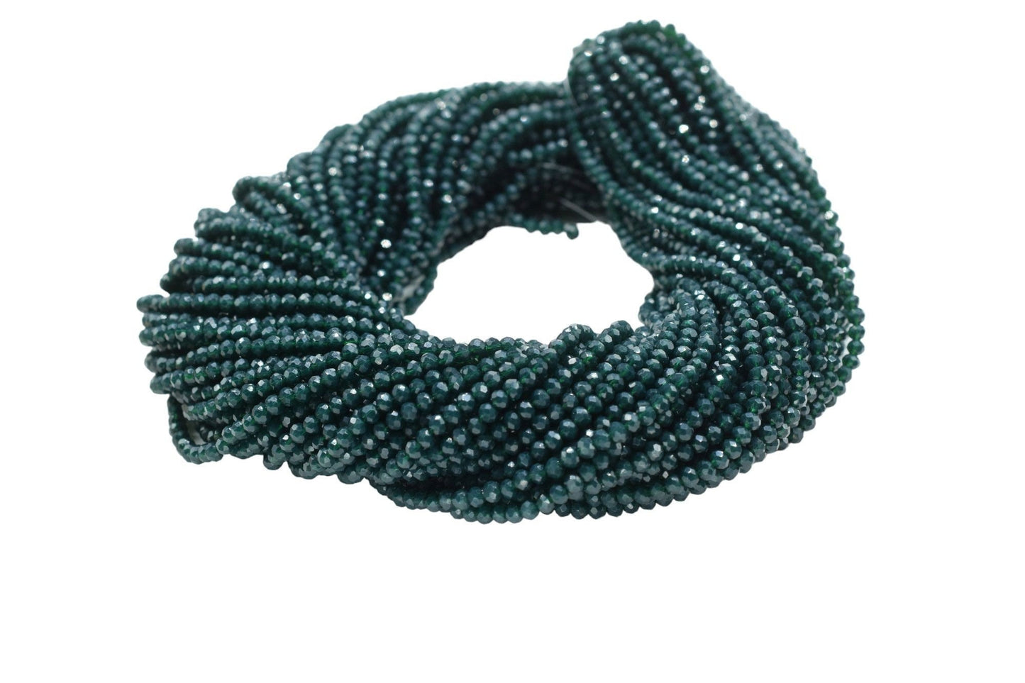 Dark Green Aget 3.50mm Faceted Beads,Green Aget Jewelry Making beads,Gemstone Wholesale Beads supplier,Green Aget Quartz Beads,Aget Beads