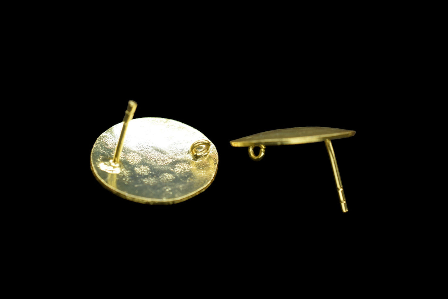 Brass Hammered earring post connector,20mm Round Brass Earring connector,Brass Jewellery,Studs connector,Brass Earring,Wedding Gifts,B'Gifts