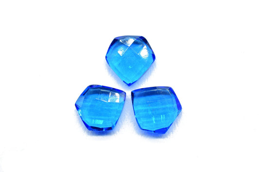 London Blue Topaz Fancy Shape Briolettes,15mm Fancy Shape Beads,Fancy Briolette,Quartz Jewelry Beads,Jewelry Making Supplies,15mm Fancy bead