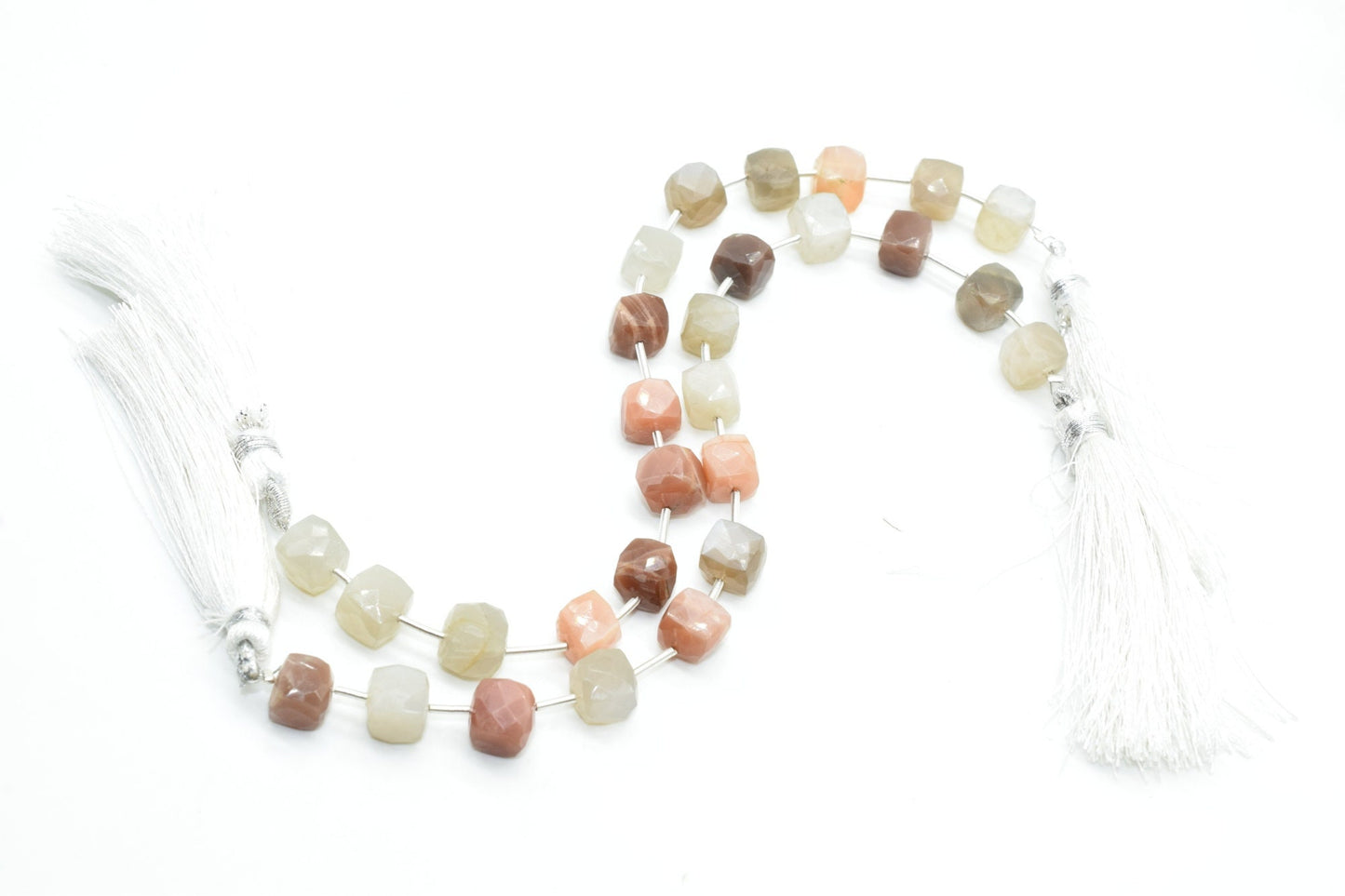 Natural Multi Moonstone 8mm Cube Box Beads,Gemstone Faceted Box Shape Briolettes,Box shape Briolettes,Jewelry Making Beads,6 Inch Strands