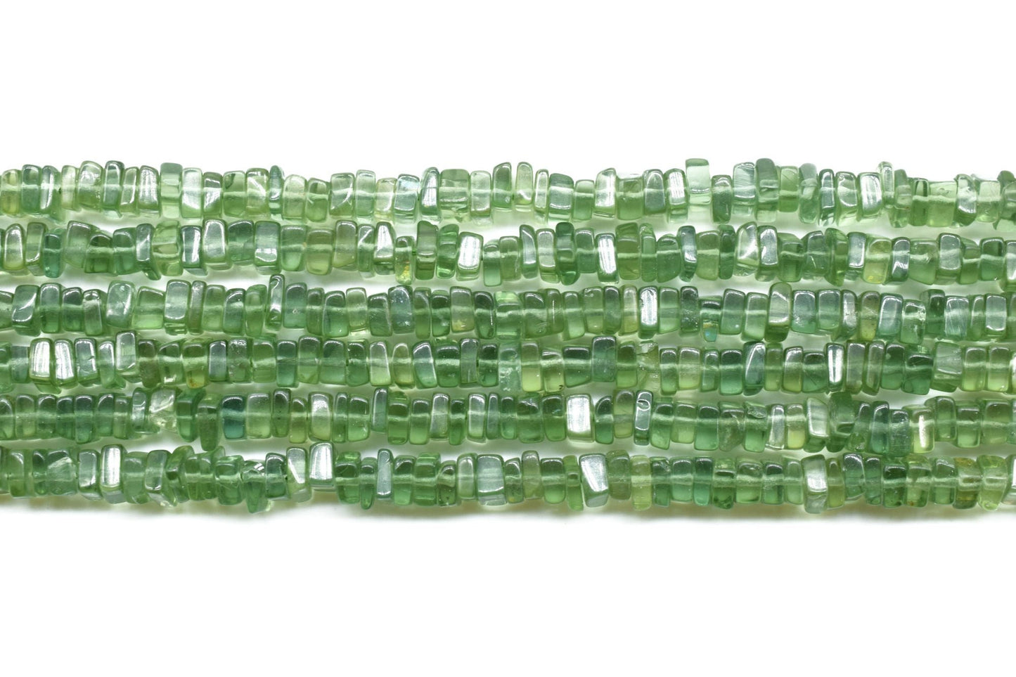Green Apatite Heishi Beads,Natural Gemstone Green Apatite Square Beads Size 4 To 6 mm Top Quality,Jewelry Making Supply,Beads Heishi Shape