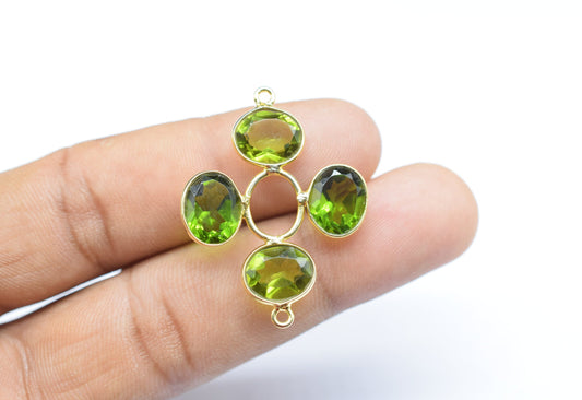 Peridot Gemstone Component/Peridot Faceted Cut Stones/Earring Component/Gemstone Pendant/Jewelry Making/Dangle Earring/Wholesale Supply