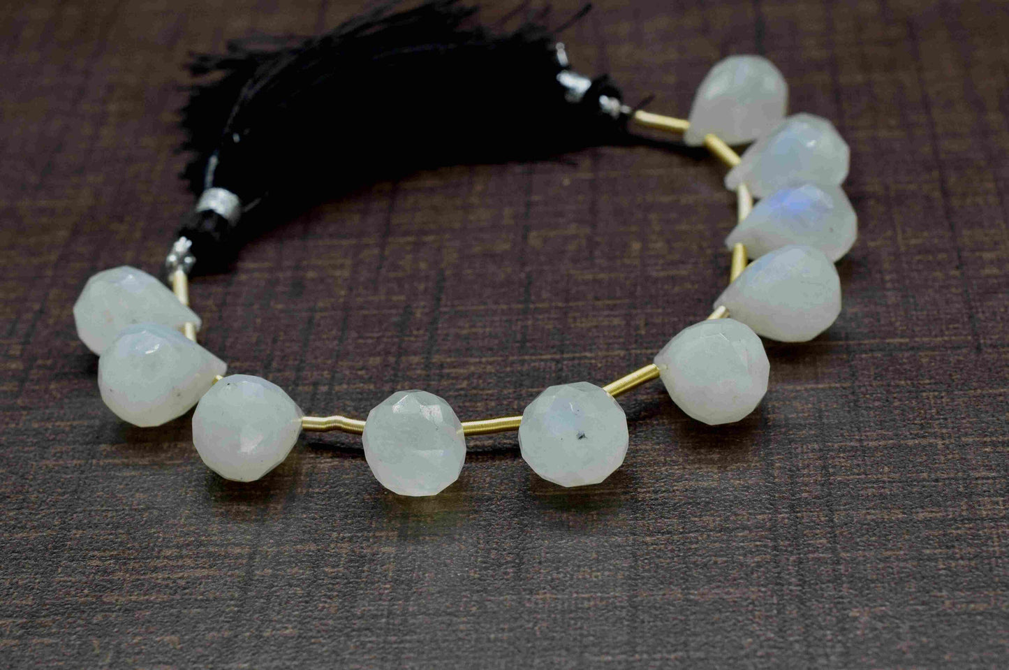 Natural Rainbow Moonstone 10x13mm Drop Briolettes,Calibrated Gemstone,Faceted Pear Briolettes,Moonstone Bead,Drops Shape Jewelry Making,Gift