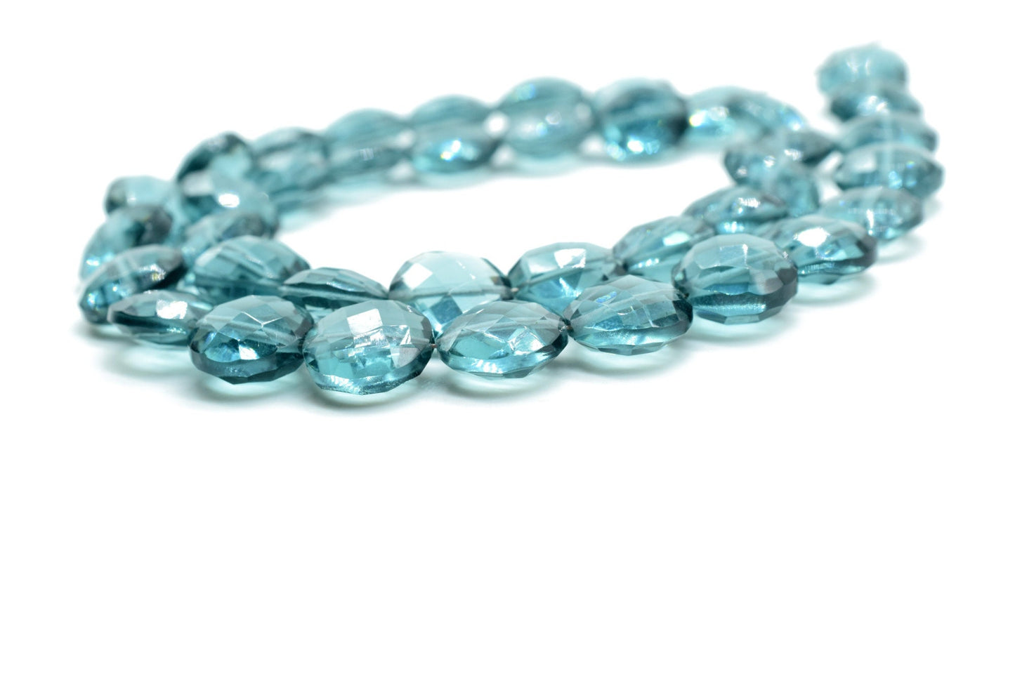 Aquamarine 10mm Faceted Coin Shape Briolette Beads. Faceted Aquamarine Gemstone Jewelry,Round  Aquamarine,Aquamarine Faceted Briolette Beads