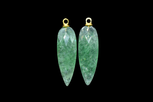 Gemstone Long Teardrop Pendant,Teardrop Drill Pendant Charm,Craft Supplies Tools,Findings Link Pendants,Single Bail Connector,Component Gift