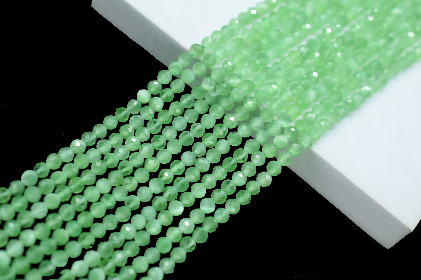 Green Amethyst AAA Faceted beads/Green Stone Beads/Rondelle Beads/Jewerly Making Beads/Micro Cut Beads/Loose Gemstone Beads/Wholesale Beads