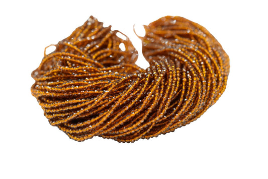 Hessonite Faceted Beads/Beads Strand/Jewerly Making Beads/2mm Hessonite Beads Strand/Loose Beads/Rondelle Beads/Full Strand Beads/Gift