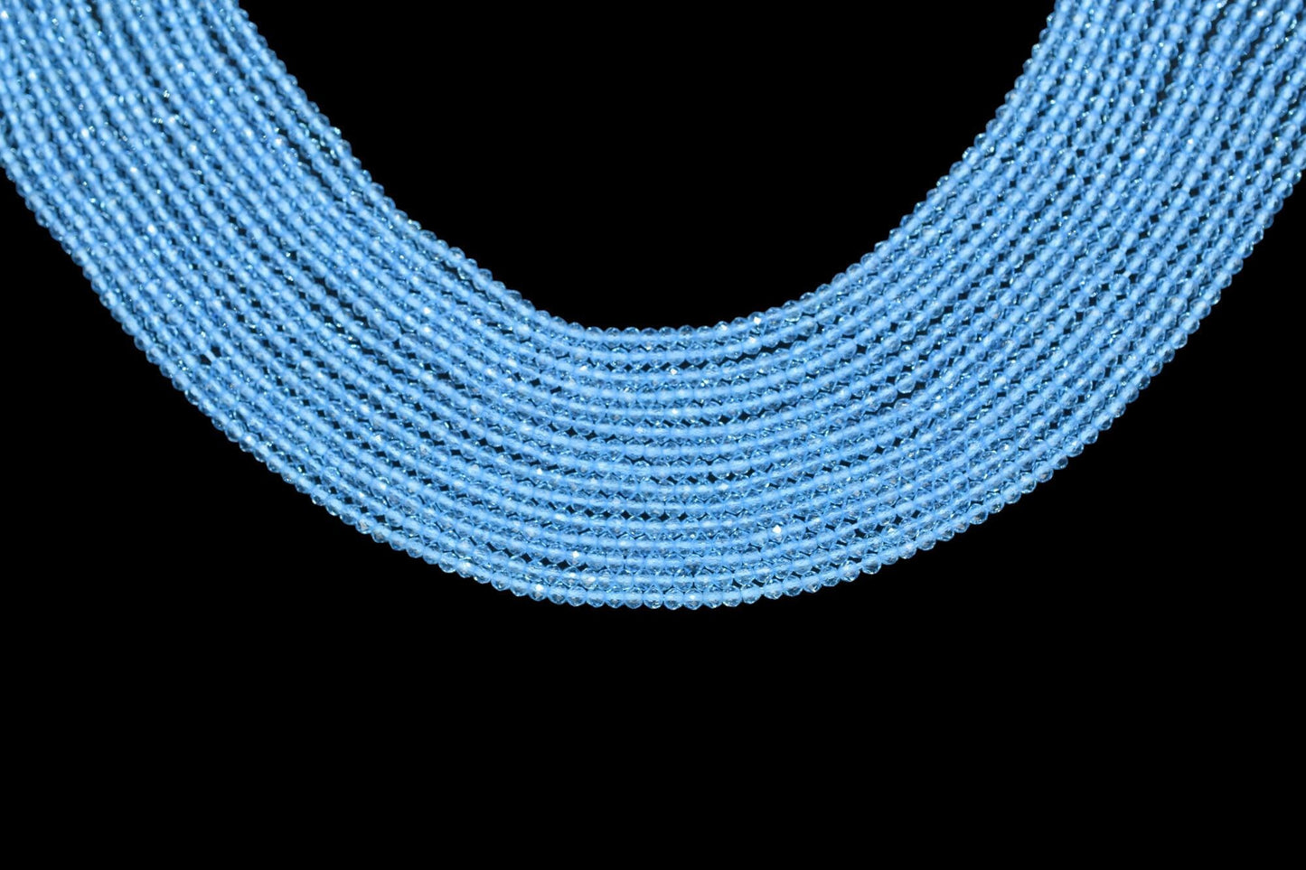 Sky Topaz Facedted Beads/Beads Strand/Jewerly Making Beads/2mm Sky Topaz Beads/Loose Gemstone Beads/Rondelle Beads/Gift